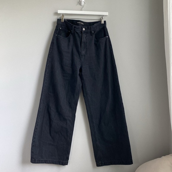 Aritzia Denim - Aritzia Black Wide Leg Flared Jeans